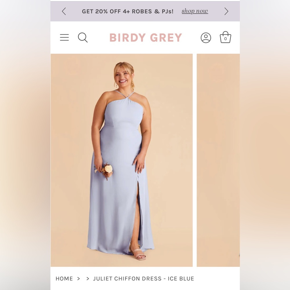 Birdy Grey bridesmaid dress in ice blue color. Size XXL.